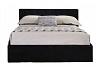 4ft6 Double Berlinda Black Faux leather ottoman bed frame 3