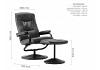 Black Faux Leather Office Swivel Reclining Chair 7