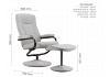 Grey Fabric Office Swivel Reclining Chair 7