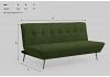 Astra Metal Action Sofa Bed, Clic Clac style - Green 6