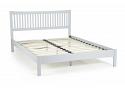 4ft6 double May grey wood frame bedstead 4