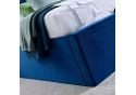 5ft King Size Velvet blue ottoman fabric upholstered buttoned storage gas lift up bed frame 4