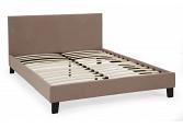 4ft Small Double Latte Coloured Upholstered Fabric Bed Frame 2