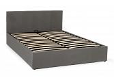 4ft6 Evelyn Steel Colour Upholstered Fabric Ottoman Bed 3