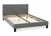 4ft Small Double Steel Coloured Upholstered Fabric Bed Frame 2