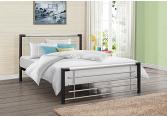 4ft6 Double Black and Silver Faro Metal Bed Frame 2
