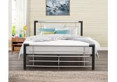 4ft6 Double Black and Silver Faro Metal Bed Frame 3