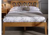 4ft small double Oak Finish Wooden Bed Frame 2