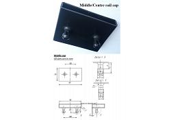 5cm Black Plastic Middle Cap For Wood & Metal Beds 2