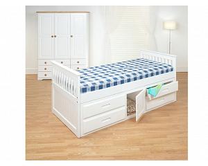 Captains Storage Bed - White