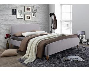 4ft6 Double Geneva Light Grey Upholstered Bed Frame
