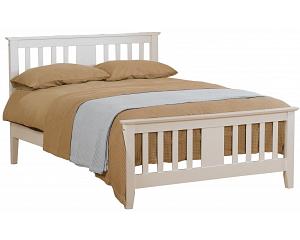 3ft Gere white wood bed frame, bedstead