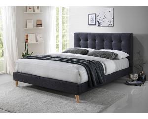 4ft6 Double Novara Dark Grey Fabric Upholstered Bed Frame