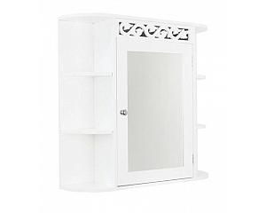 White painted bathroom wall mirror cabinet