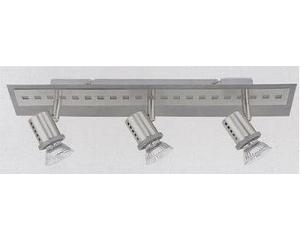 NEW,boxed 3 spot halogen ceiling light fitting, Silver