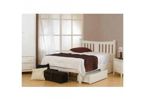 5ft Roseanna White Wooden Bed Frame 1