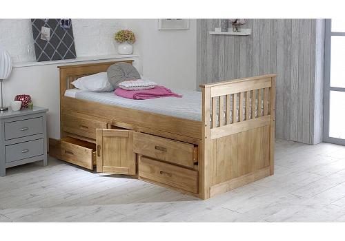 Captains Storage Bed - Waxed 1