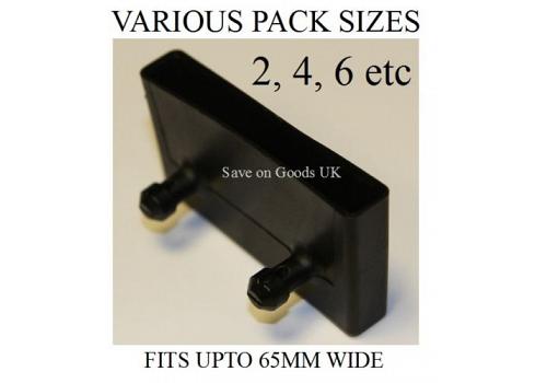 6cm Black Plastic End Cap For Wood & Metal Beds 1