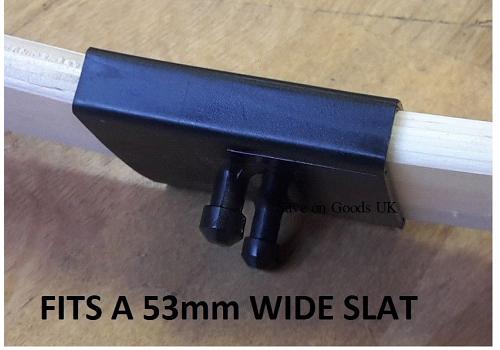 5cm Black Plastic Middle Cap For Wood & Metal Beds 1